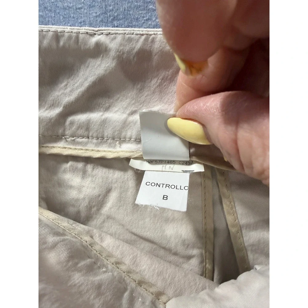 Brunello Cucinelli M0F57 Stretch Cotton Gabardine Trousers Beige C2430 Size 8